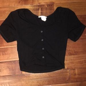 Black Caution to the Wind crop top